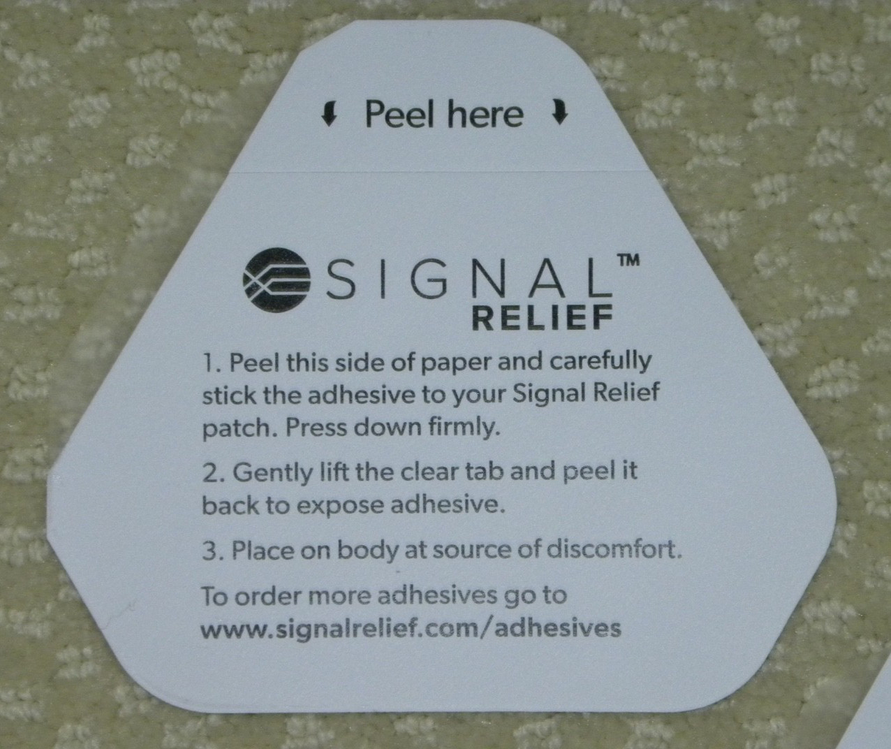 Lot of 4 SIGNAL RELIEF Reusable Adhesive **Adhesive ONLY No Patch** NEW