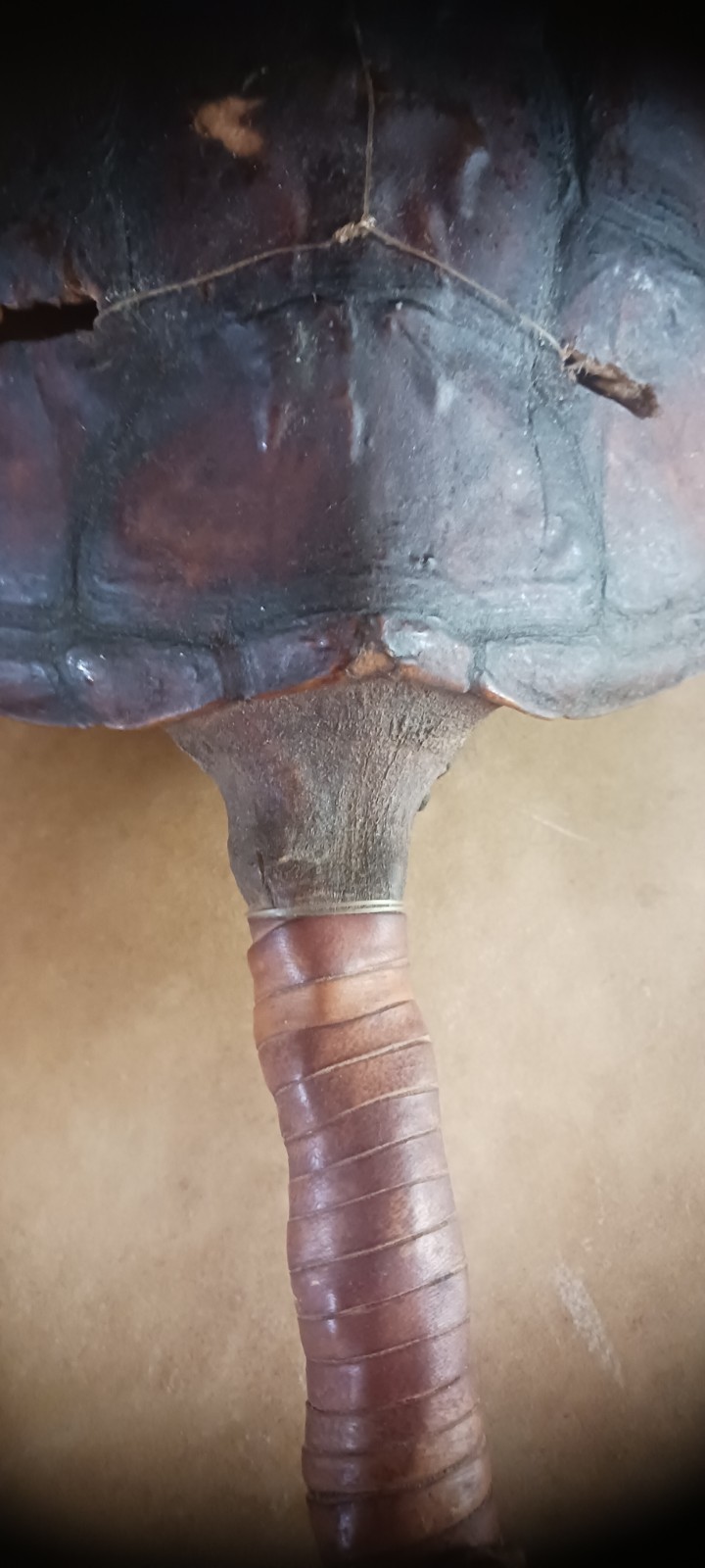 **AWESOME ANTIQUE NATIVE AMERICAN CEREMONY RATTLE OJIBWA SHAMAN NICE! *