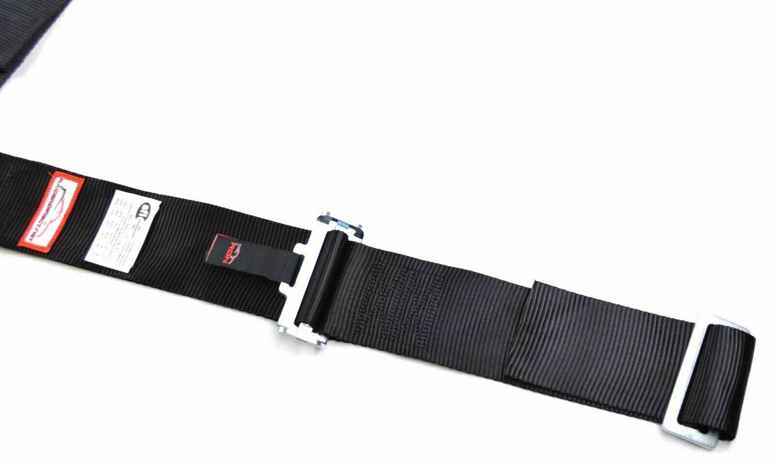 DRAGSTER HANS RACING HARNESS PULL UP SFI 16.1 5 POINT U MOUNT 3" CAM LOCK BLACK