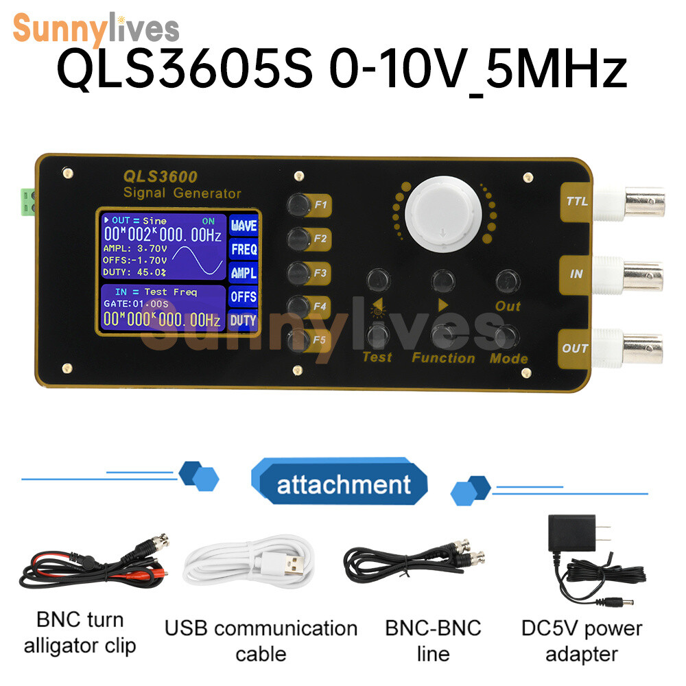 QLS3600S 2.4-in TFT Arbitrary Wave DDS Function Signal Generator/Frequency/Pulse