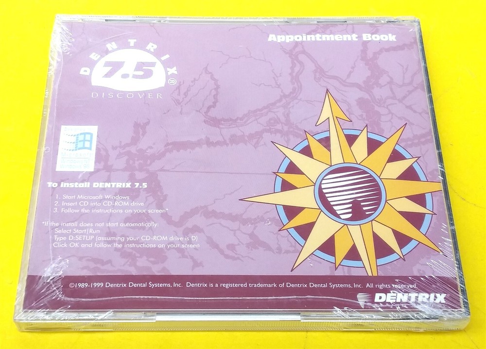 ⭐️⭐️⭐️⭐️⭐️ Dentrix 7.5 Dental Systems Appointment Book CD Installation