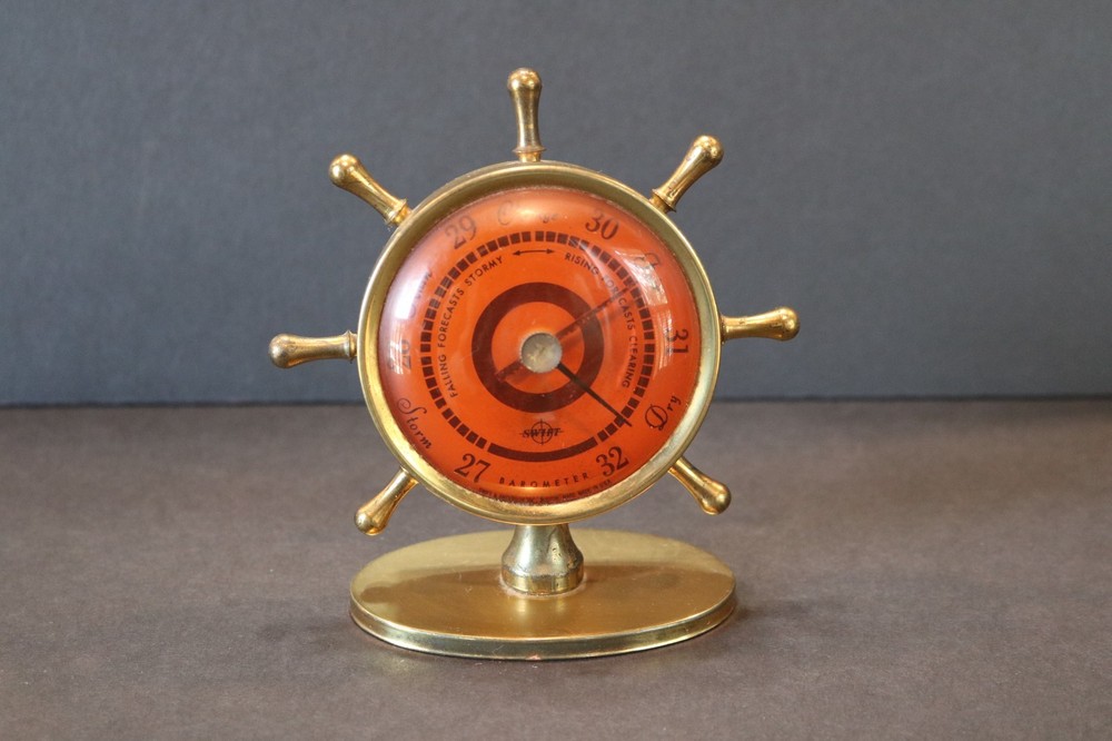 SWIFT & ANDERSON VTG BRASS BAROMETER