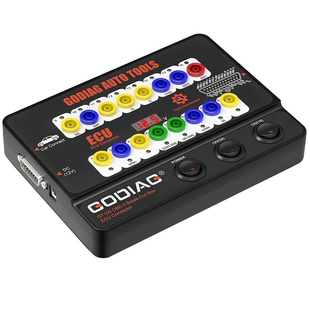 GODIAG GT100 Connector Auto Tool OBD2 Break Out Box OBDII Protocol Detector