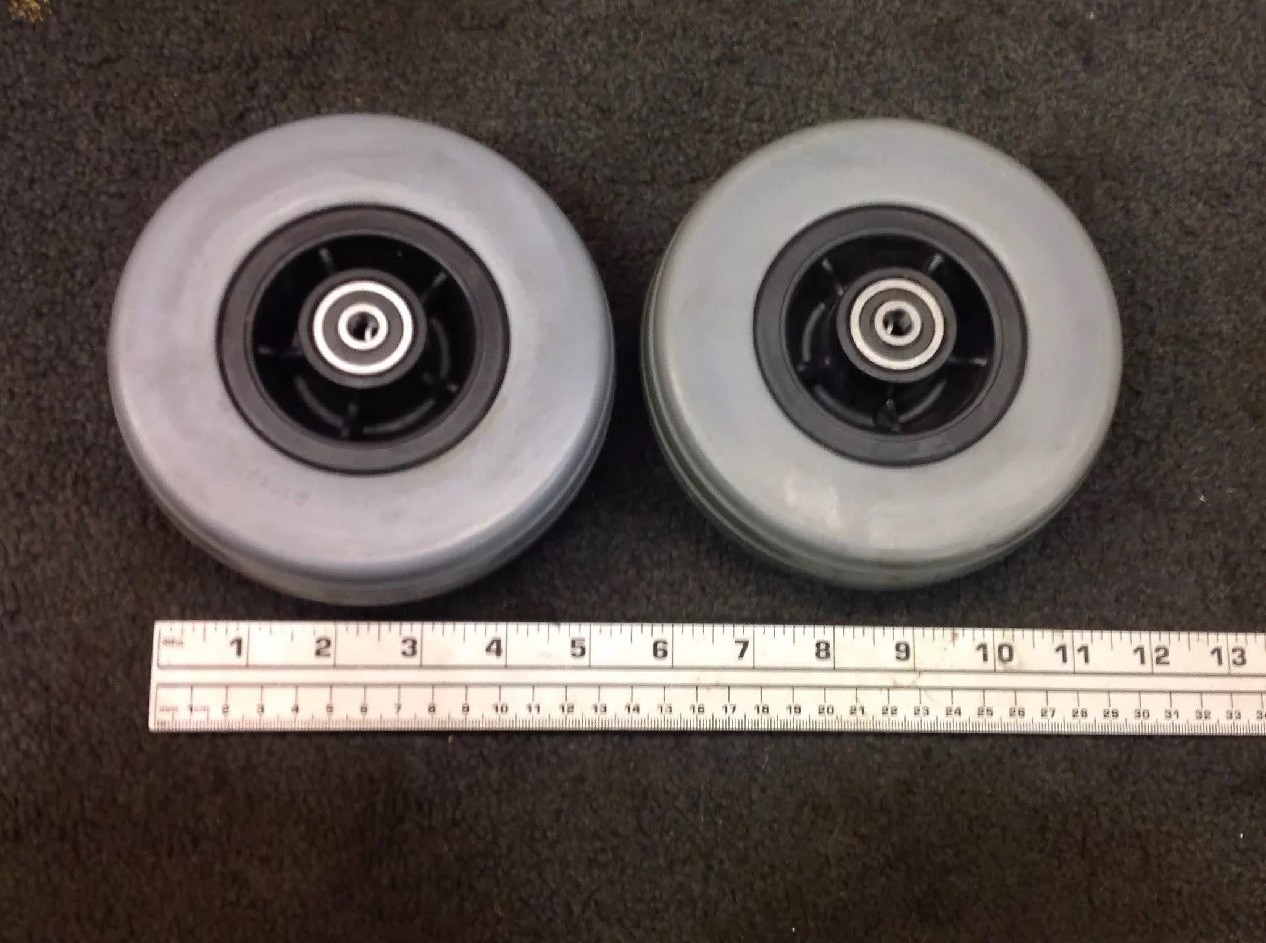 6"x2" Front or Rear Caster Wheel with Grey Tire for Jazzy 600 ES Wheelchairs