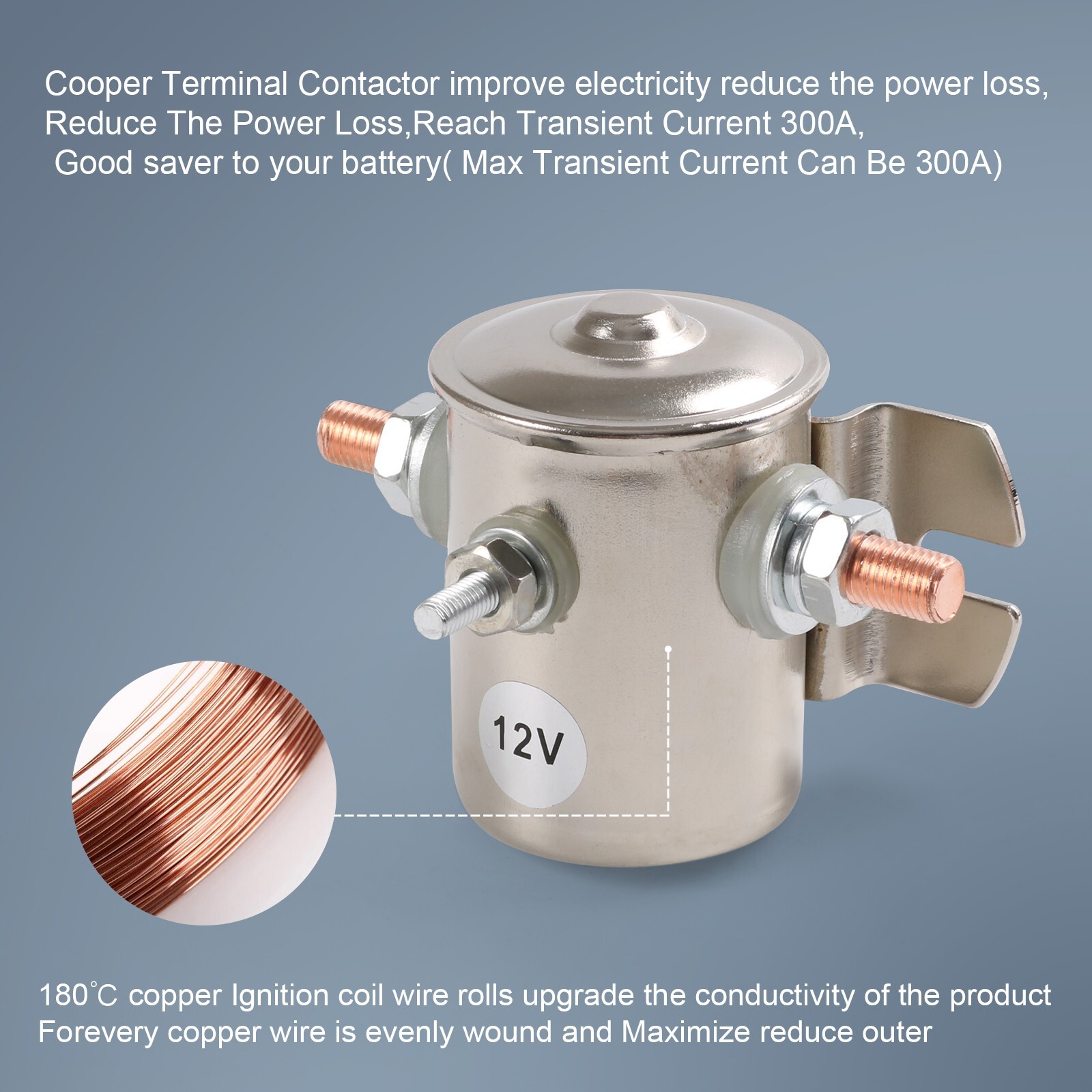 Max 200A 12 V Continuous Solenoid Relay 3 Terminal Heavy Duty Winch Marine