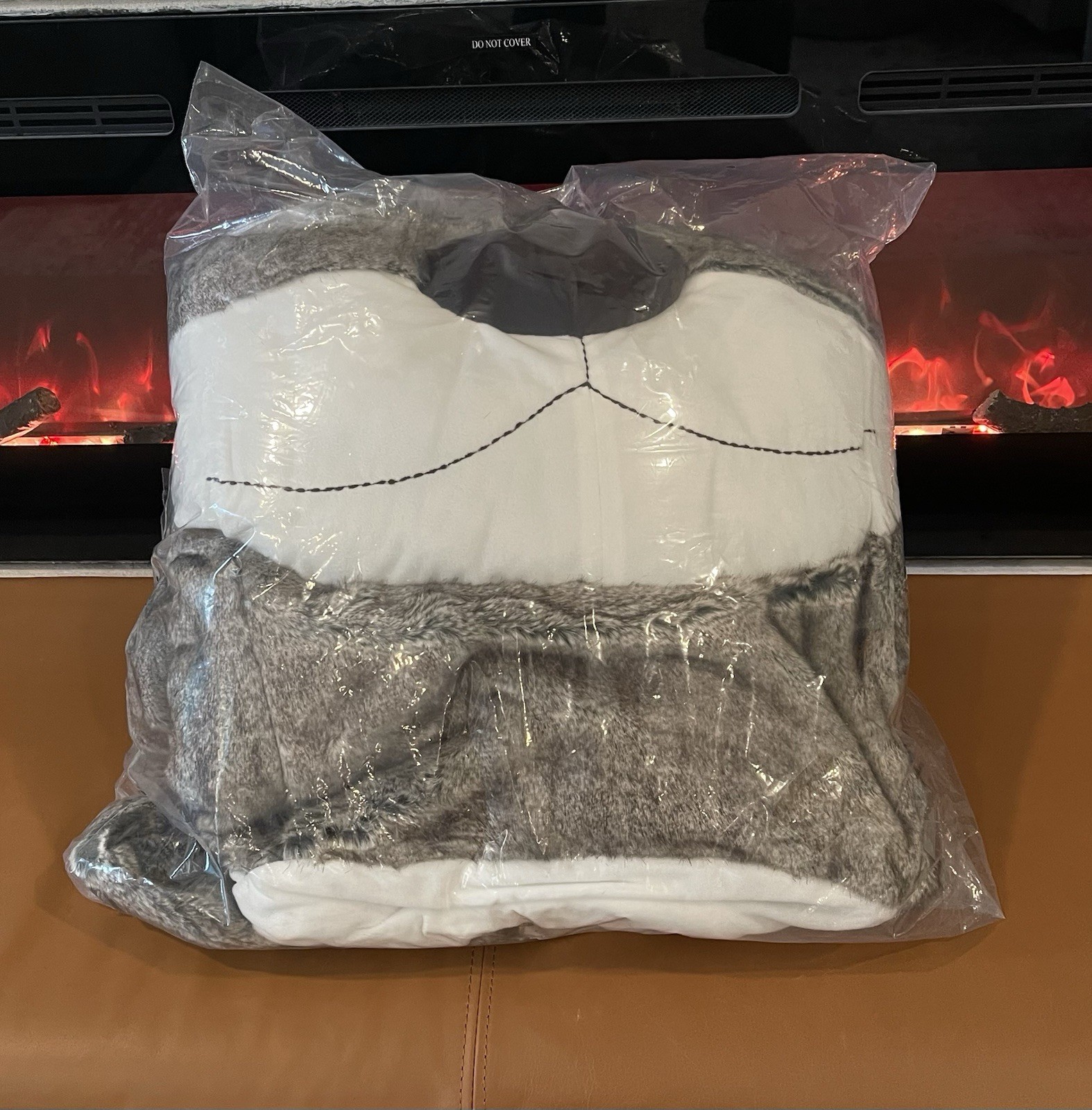 Pottery Barn Teen Otter Critter Faux Fur Beanbag SlipCover 3D Large NWT