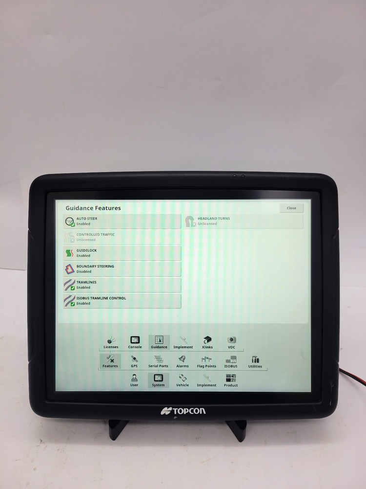 Topcon x35 Display Consol 1007187-01 Auto Steer Auto Section Control