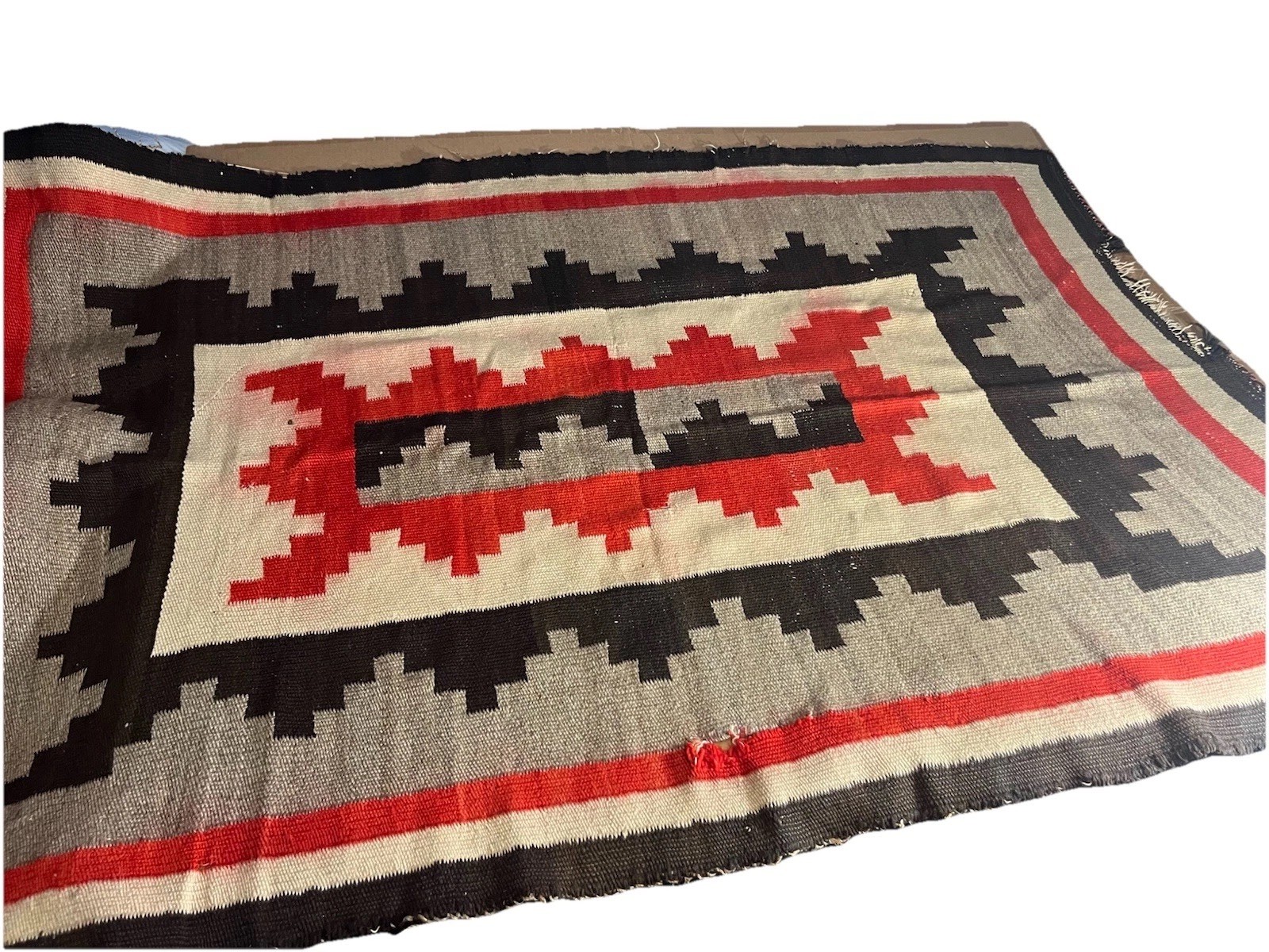 Antique Estate Navajo Ganado Weaving Approximately 72” X 49”  Just $399!