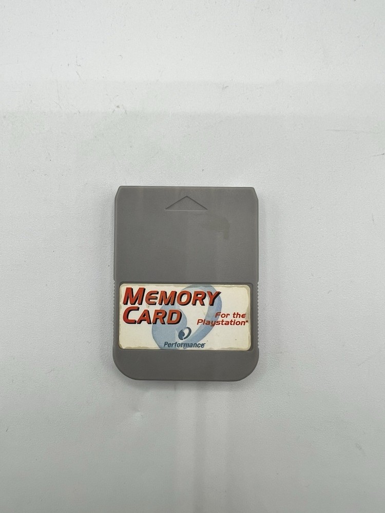 Performance PlayStation 1 PS1 Gray Memory Card