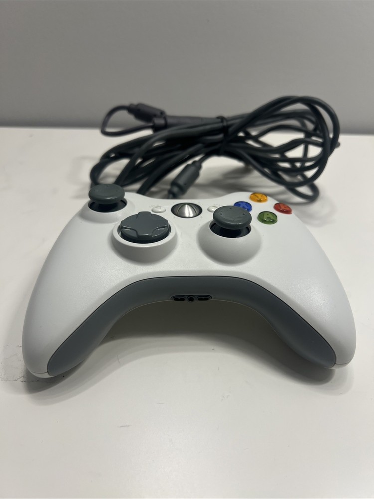 OEM Microsoft Xbox 360/PC Wired USB Controller White + Breakaway Tested ☕️✅