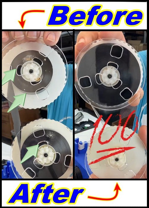 VHS Mold Cleaner Betamax Analog Tape Cleaning Removal System w/ 100ct PEC-PADs!