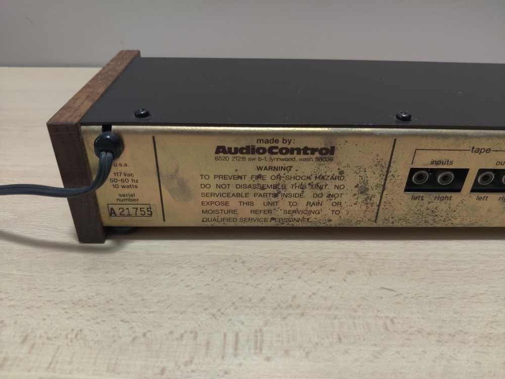 Audio Control Model 520 Series B Stereo Equalizer Subsonic Filter - See Video!