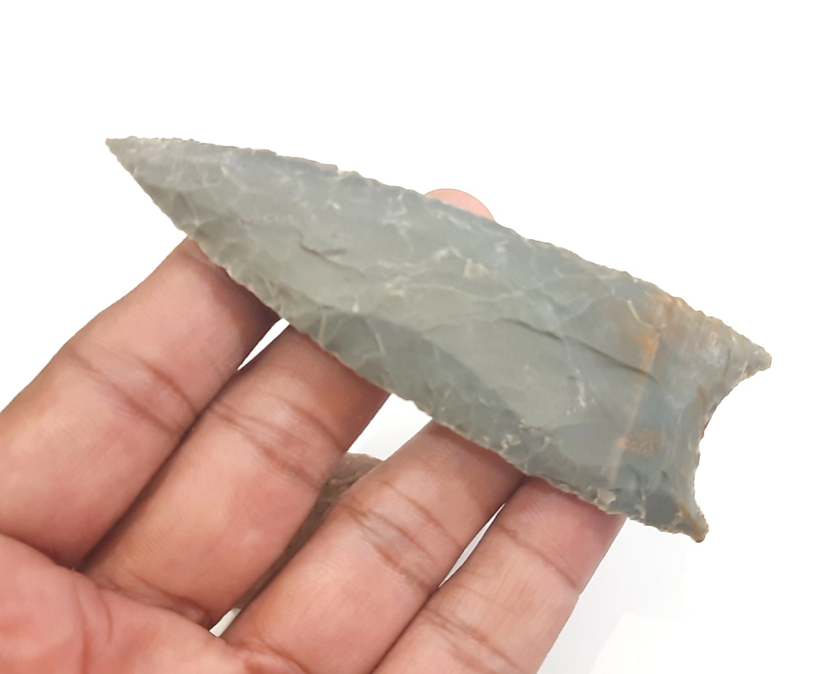 Super Fine High Grade Agatized Flint Clovis Point Arrowheads 3-4 inches arrow 1X