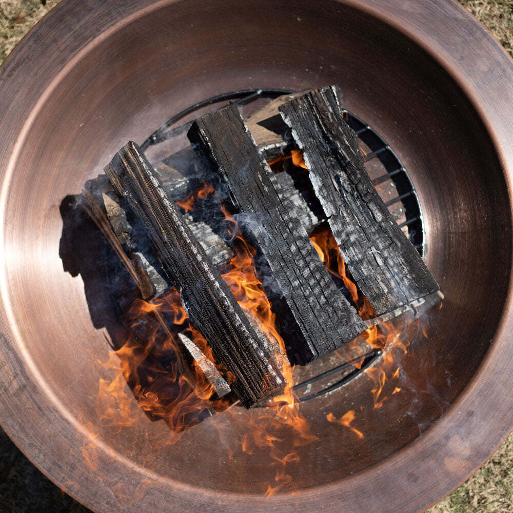 Ash & Ember 40" Copper Outdoor Fire Pit with Solid Steel Base