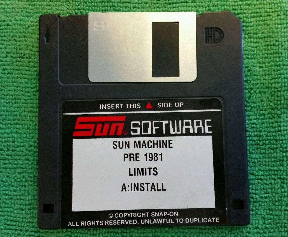 SUN SOFTWARE MACHINE PRE 1981 HARD DISC