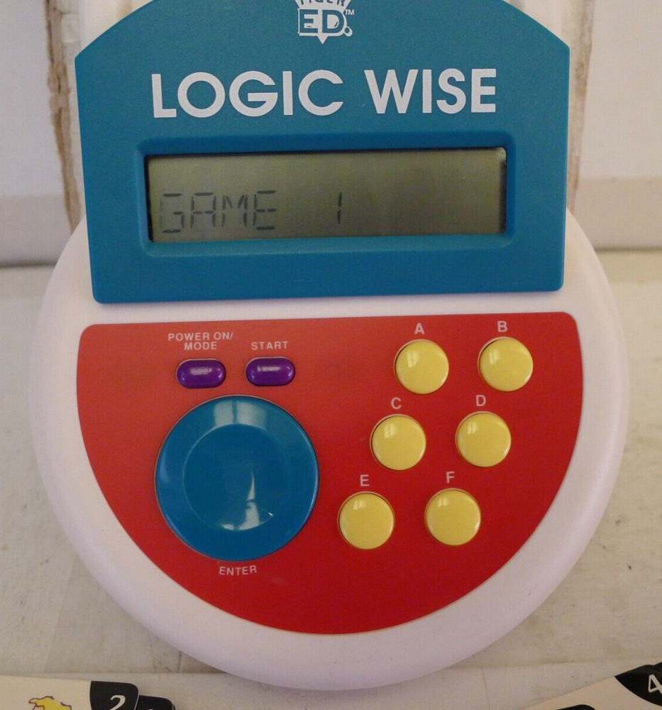 Electronic Handheld Game - 1995 Tiger ED Logic Wise Education Game - TESTED