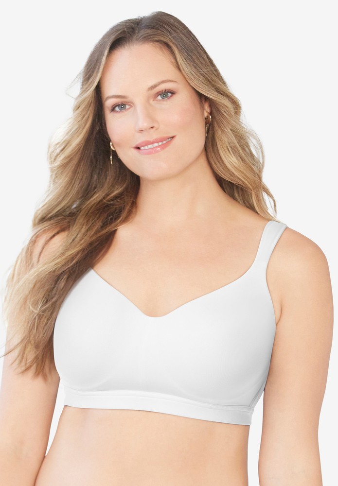 Catherines Women's Plus Size Solid Full-Coverage Smooth No-Wire Bra