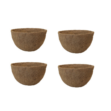 17" x  10" Molded Coco Liner for Bellus & Flat Bottom Hanging Baskets 4 Pack