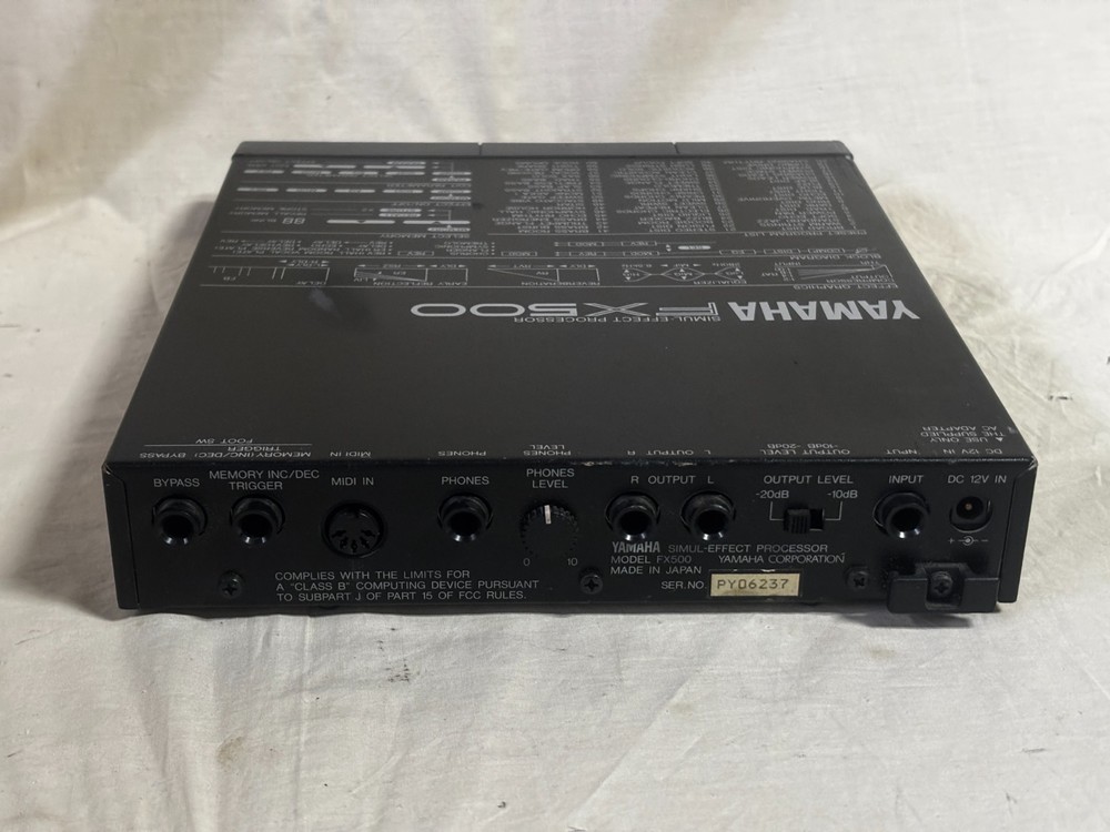 YAMAHA FX500 Simul-Effect Processor w/ power supply New internal battery