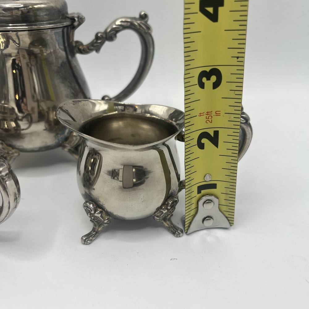 Vintage Unsigned Silver-Plated Mini Tea Set w/ Tray
