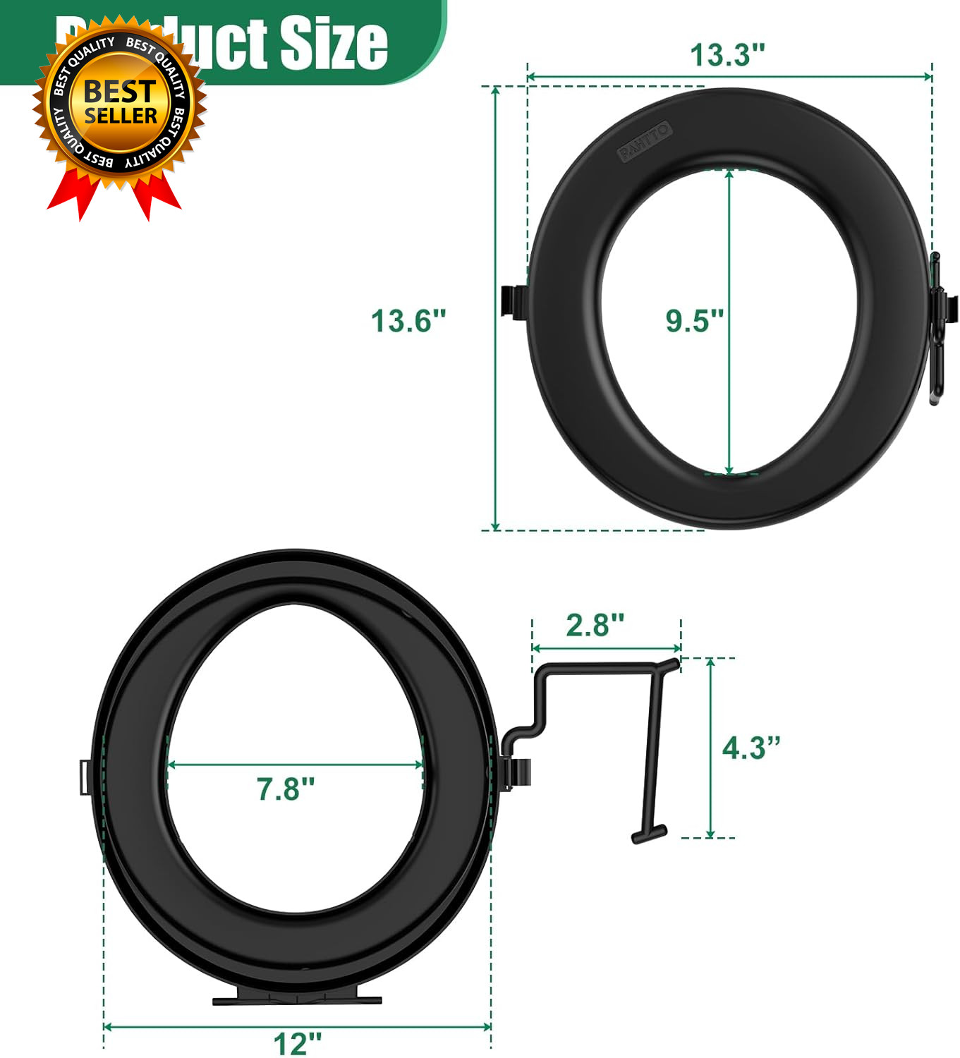 Bucket Toilet Seat, Portable Toilet Seat for 5 Gal Buckets Camping Toilet Seat