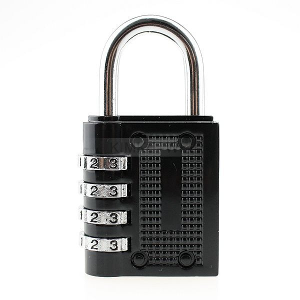4 Dial Combination Padlock Suitcase Luggage Bag Security Code Lock Zinc Alloy