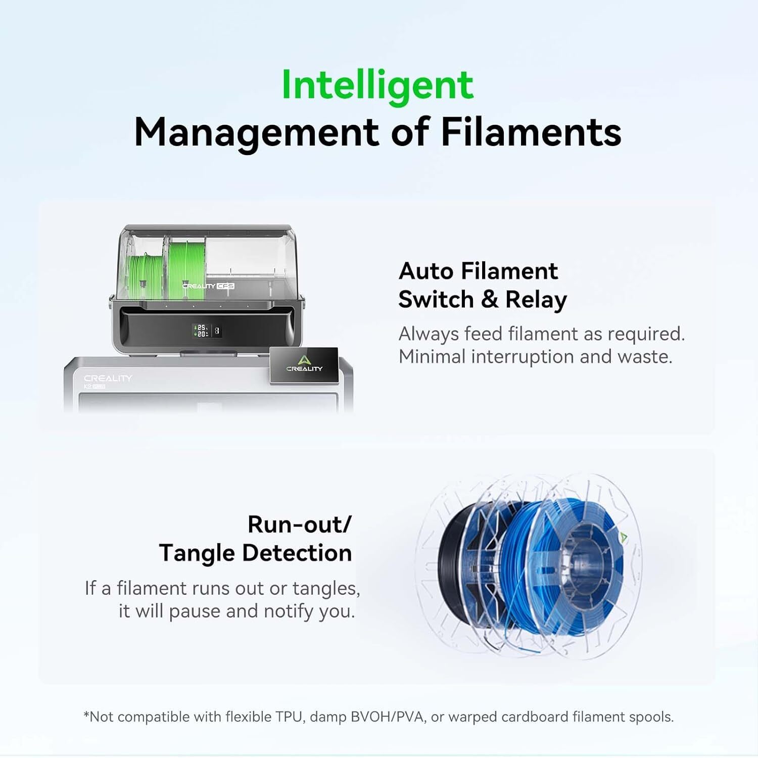 Creality CFS MultiColor 3D Printer Automatically Filament System w/ 8KG RFID PLA