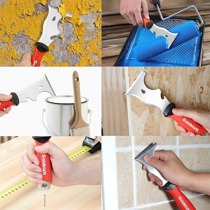 Goldblatt 4PC Joint Knife Set 9-in-1 Painter Scraper 4'' 5'' 6'' Putty Knife Set