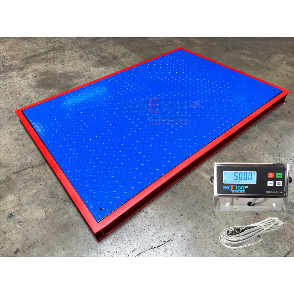 SellEton 60" x 48" Floor Scale with Pit Frame for above & in-ground use 5000 lb