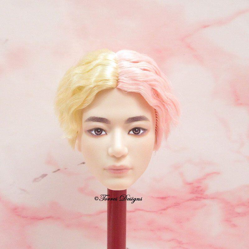 New Idol BTS V Doll Head for Customization Repaint OOAK Replacement Part
