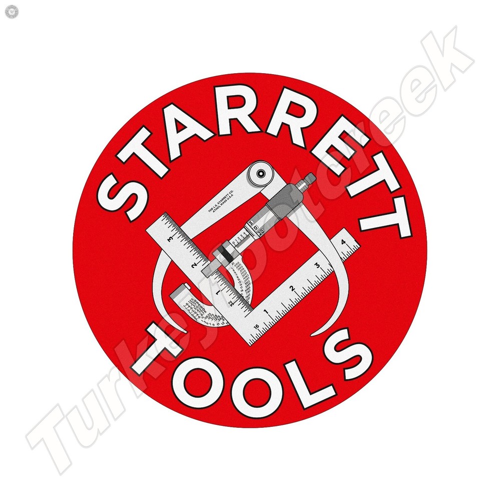 Starrett Tools 11.75" Round Metal Sign
