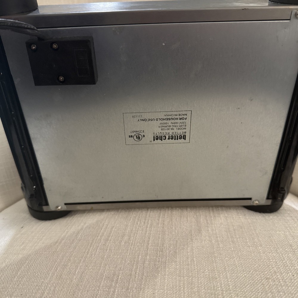 Better Chef Electric Buffet Range Single Burner IM-301SB
