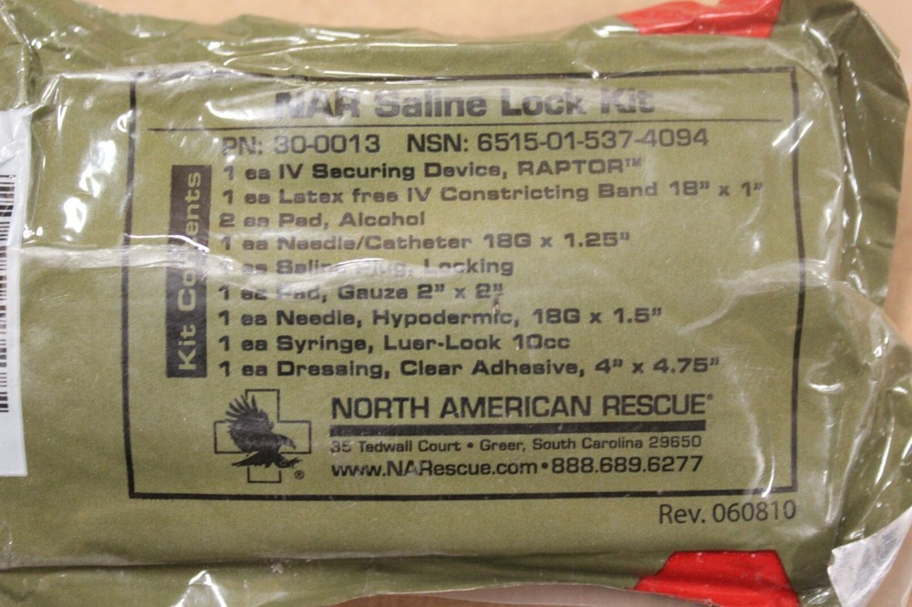 NAR IV Saline Lock Kit Expired #BINC84