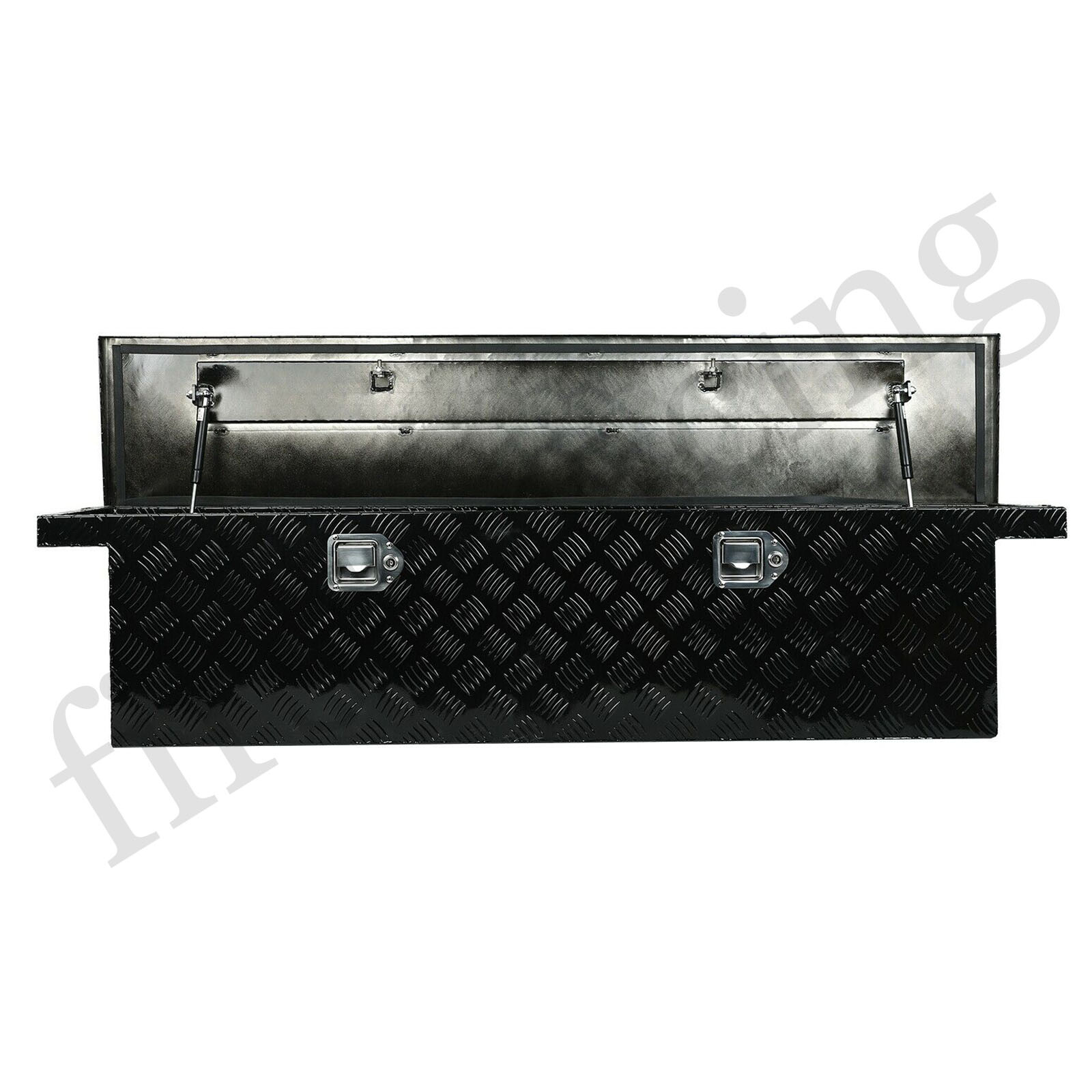 60"X12"X14" BLACK ALUMINUM PICKUP TRUCK TRUNK BED TOOL BOX TRAILER STORAGE+LOCK