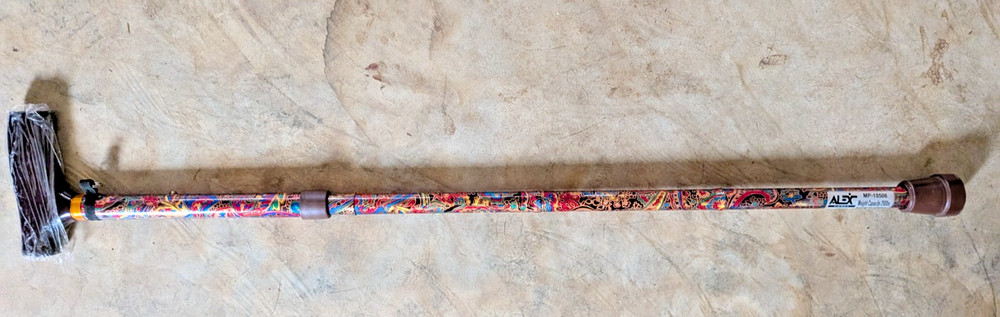 Folding Cane colorful design 32"