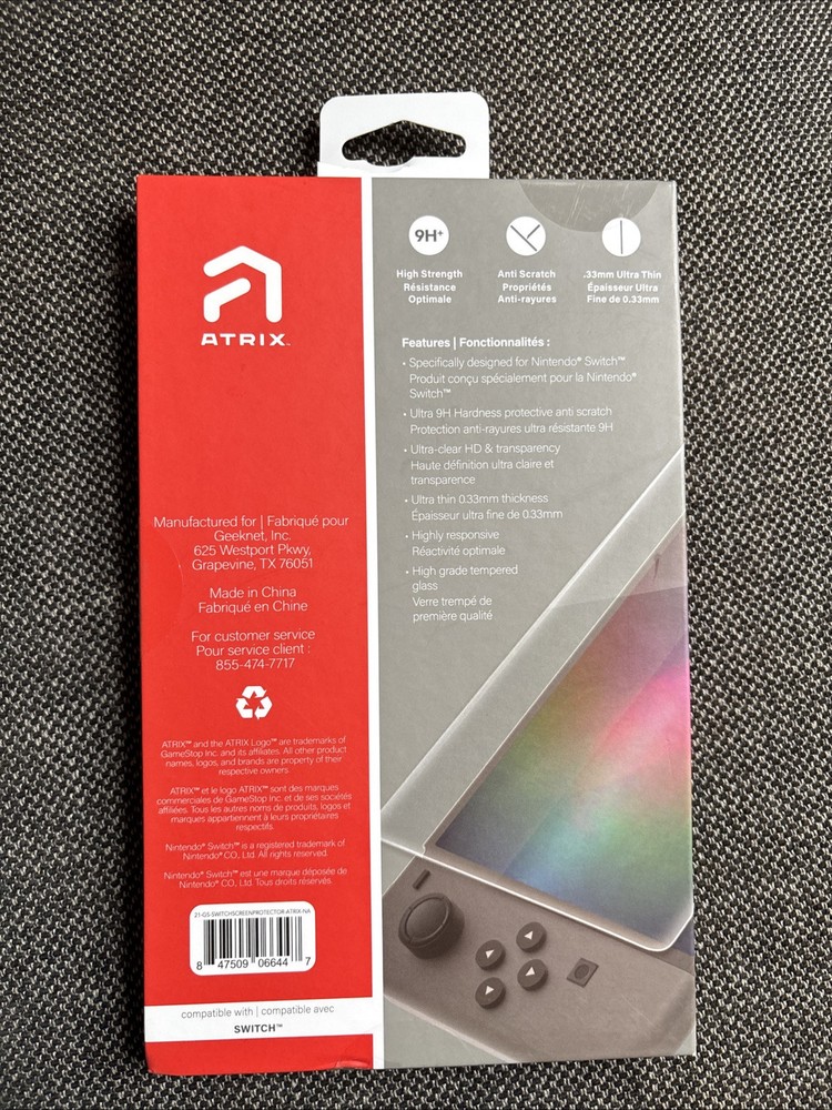 Screen Protector for Nintendo Switch Tempered Glass - Atrix