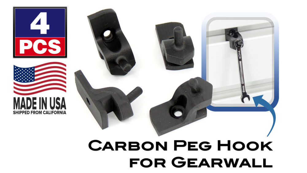 Peg Hooks for Gladiator Gearwall & Geartrack 4-Pack