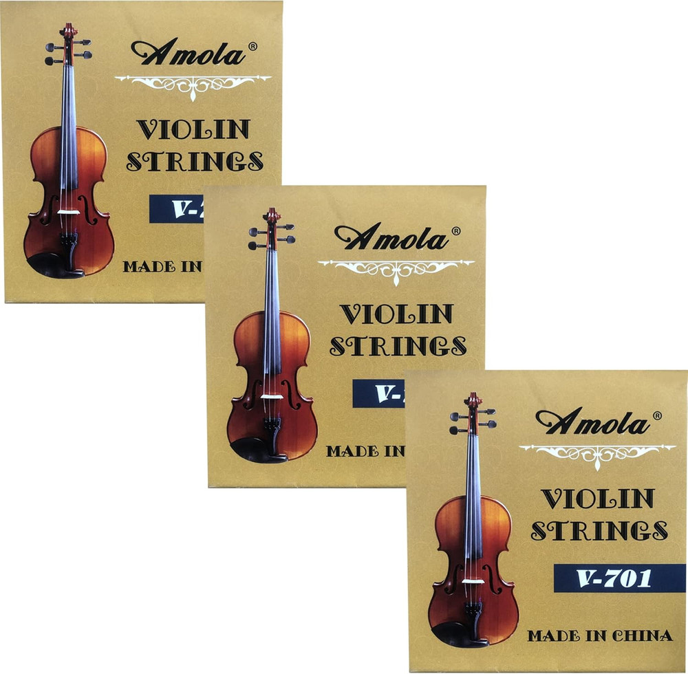 Violin Strings 4/4 Full Set Stainless Steel 3Pack Replacement E A D G