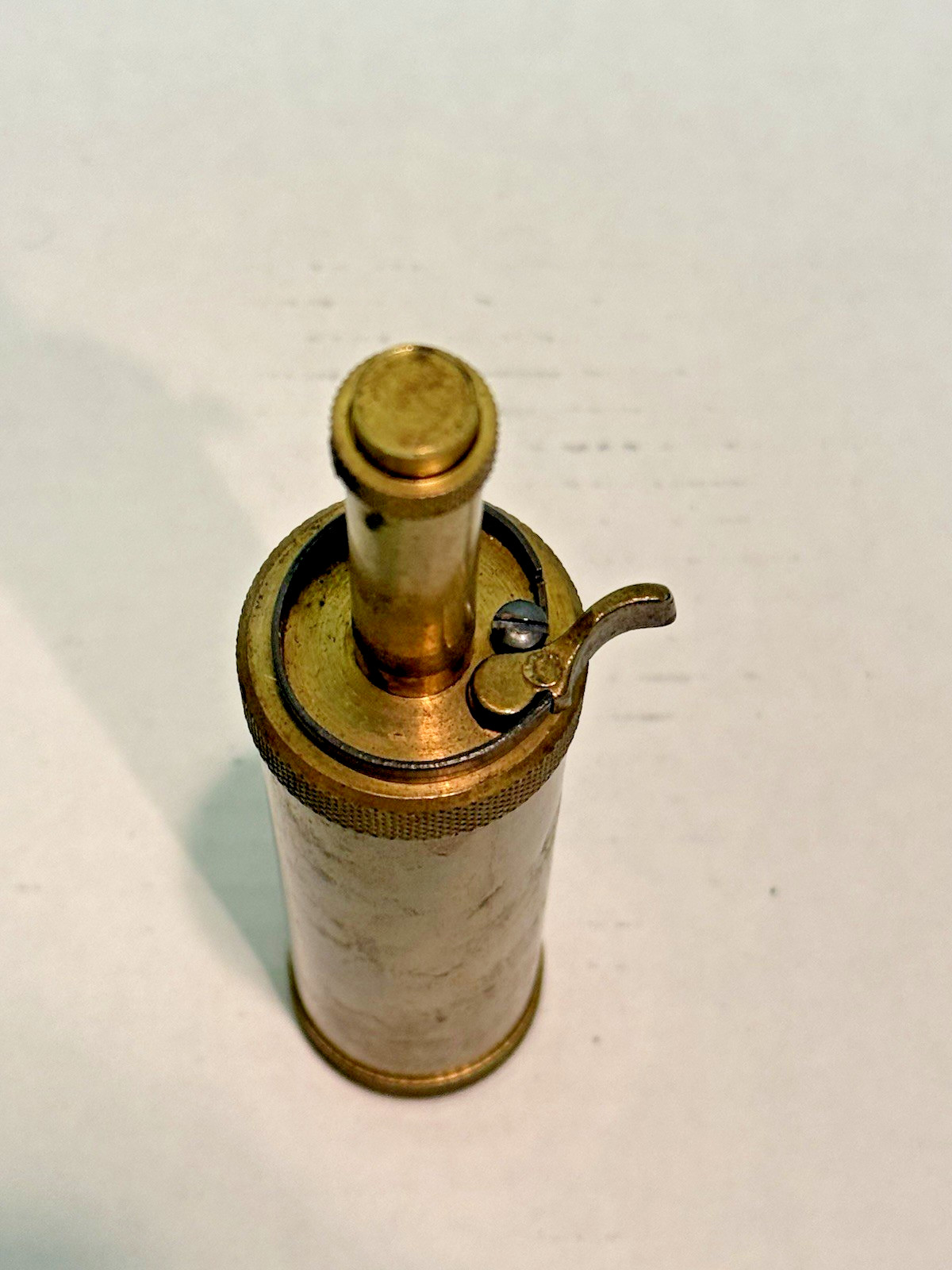 VINTAGE CVA BLACK POWDER FLASK DISPENSER FOR MUZZEL LOADER MADE IN ITALY