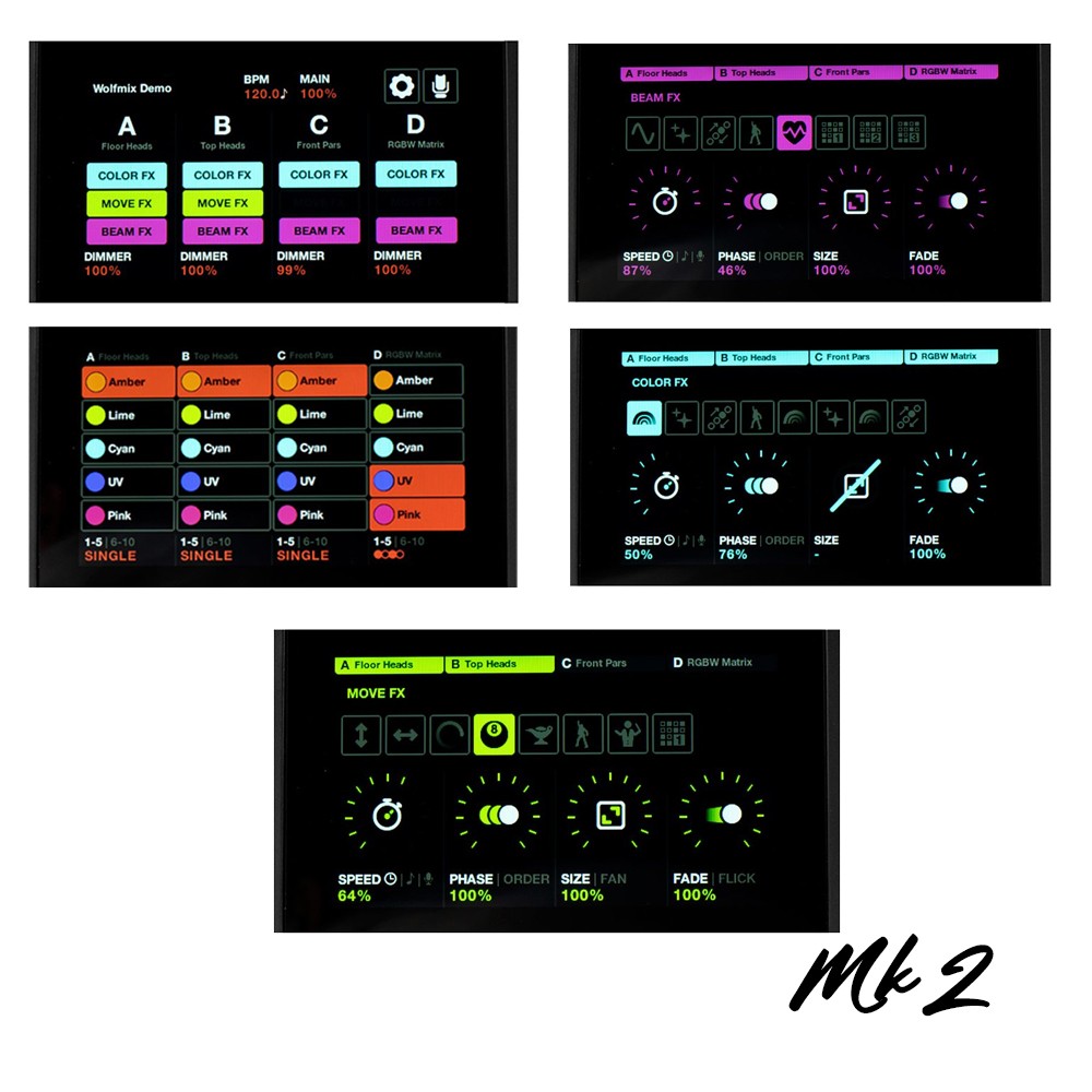 ADJ Wolfmix Mk2 standalone lighting control system w/ Carry Case + Cable Wraps