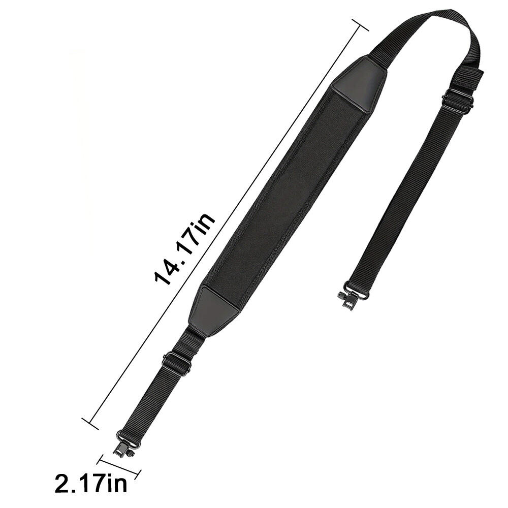 Two Point Rifle Gun Sling with Swivels Neoprene Padded Adjustable Shoulder Strap
