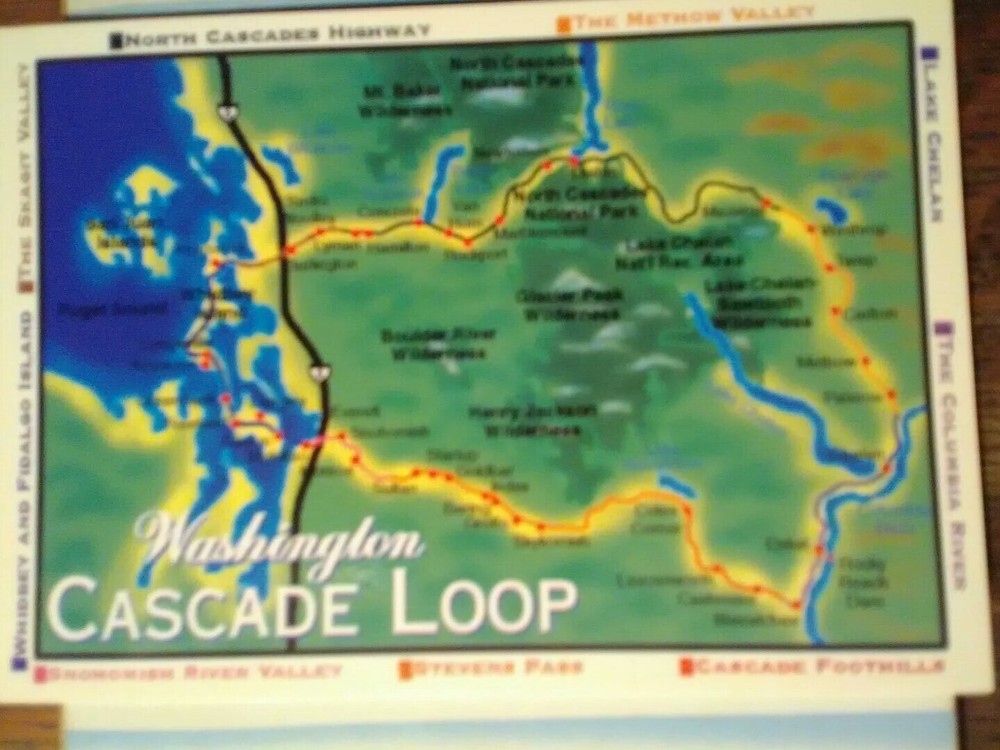 AMAZING POST CARD WASHINGTON CASCADE LOOP NORTH CASCADE WA