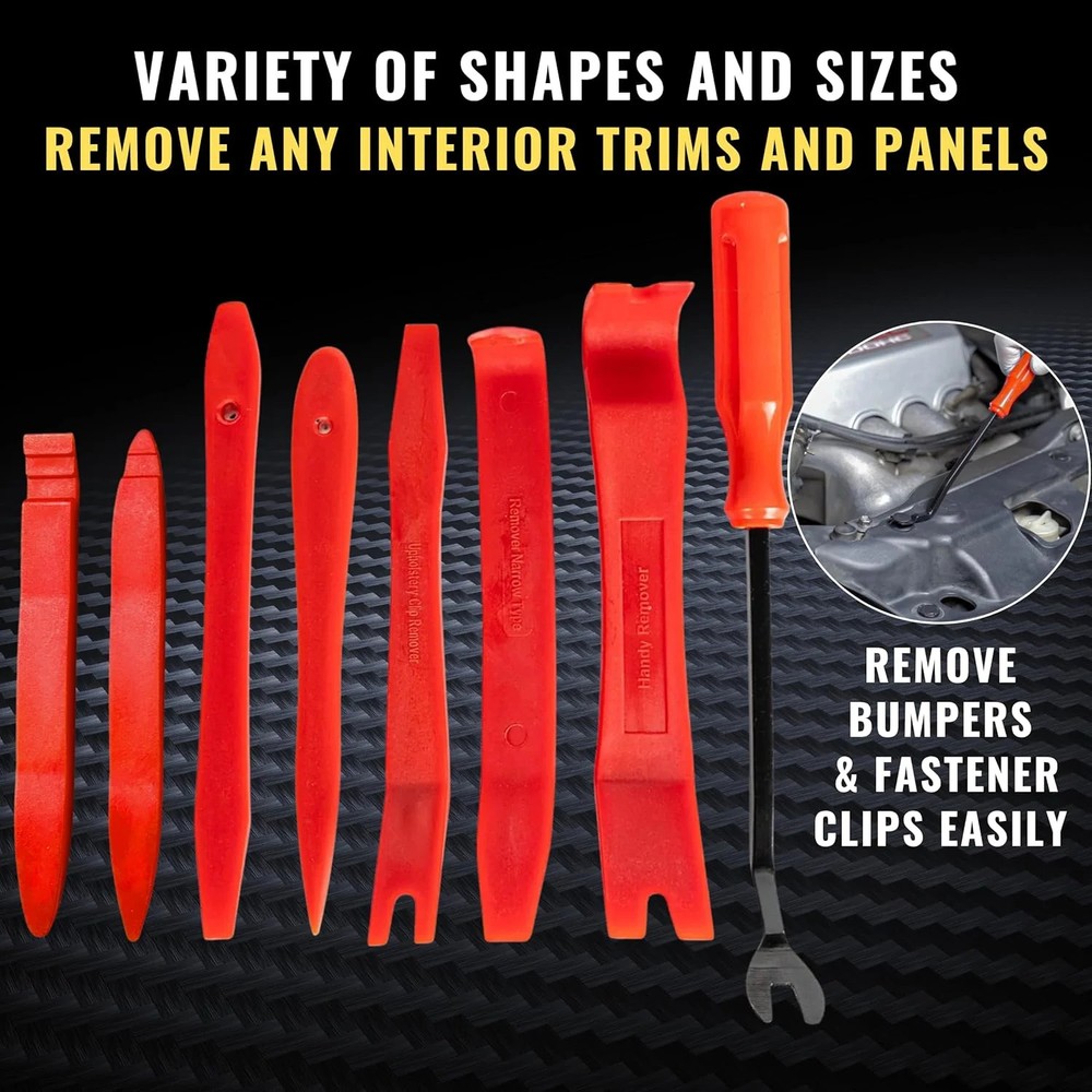 Auto Trim Removal Tool Set (No Scratch Plastic Pry Tool Kit) - Auto Trim Tool Ki