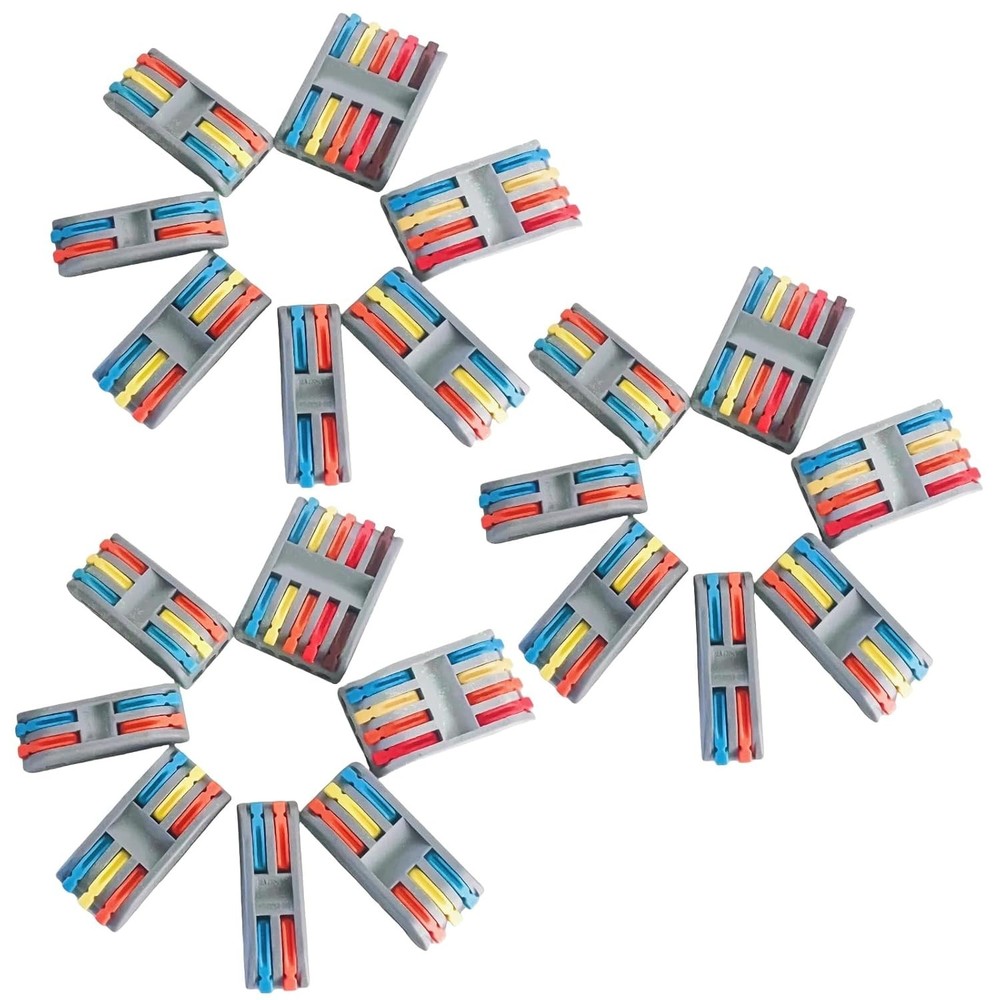 24pcs Lever Wire Connectors Butt Terminals,Push-in Quick Connect Splice...