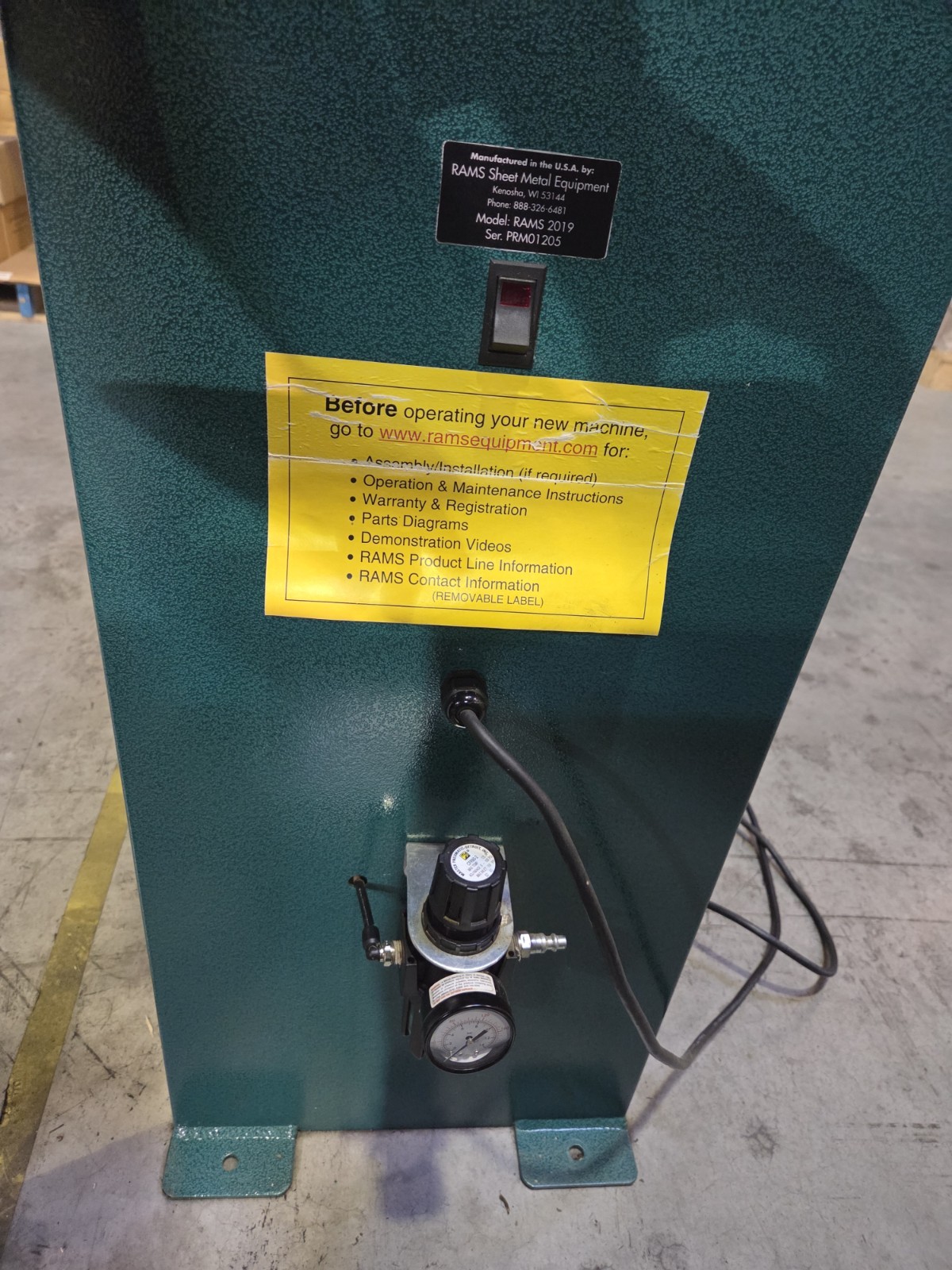 RAMS 2019 14ga Power Rotary Machine 