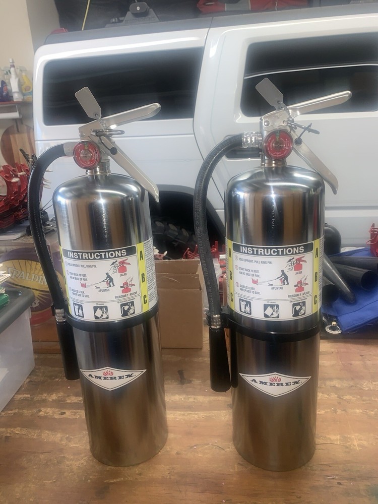 New Chrome Amerex 10 Lb Extinguishers