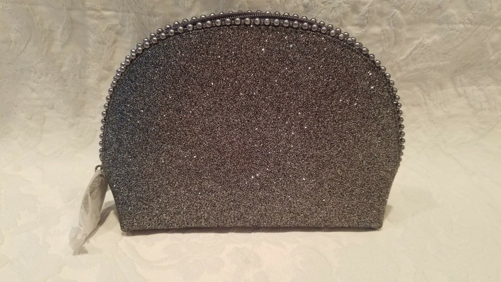 MAC - Glittery makeup bag Silver Glitter ~ NWOB