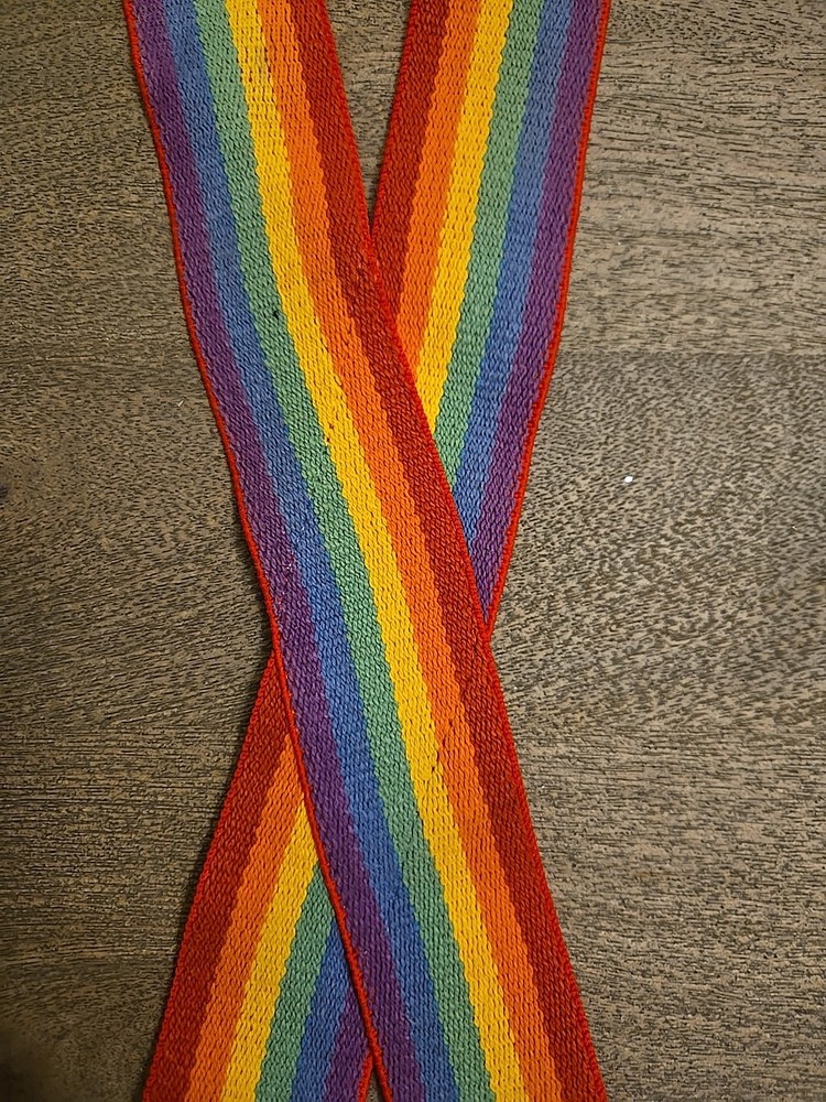 Rainbow Suspenders Vintage 2" Adjustable See All Pics And Description