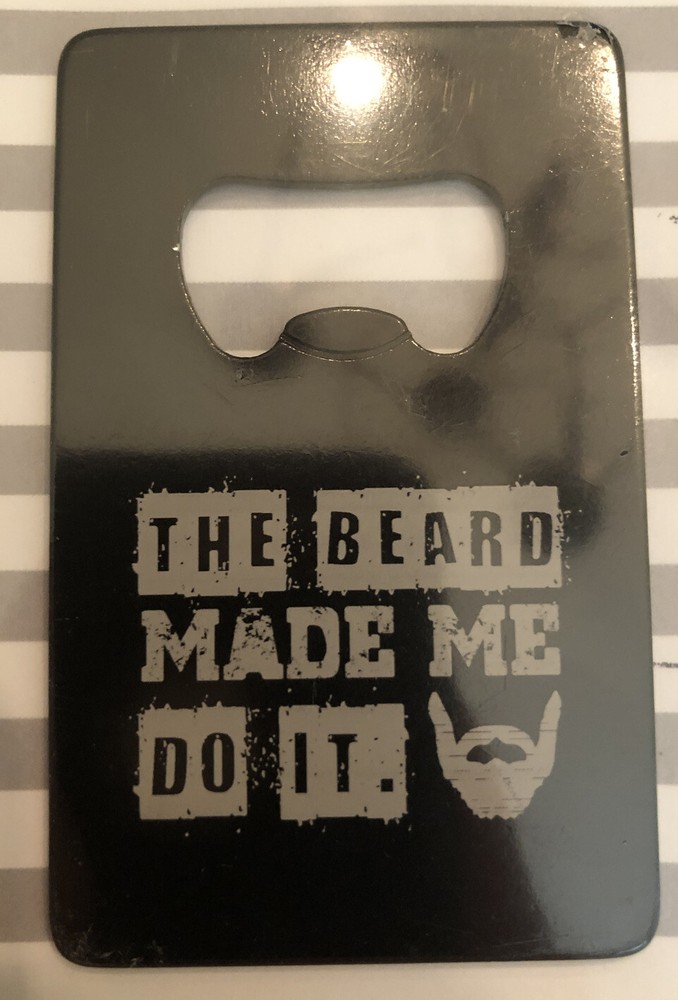 The Beard Made Me Do It Magnet & Bottle Opener Gift Set