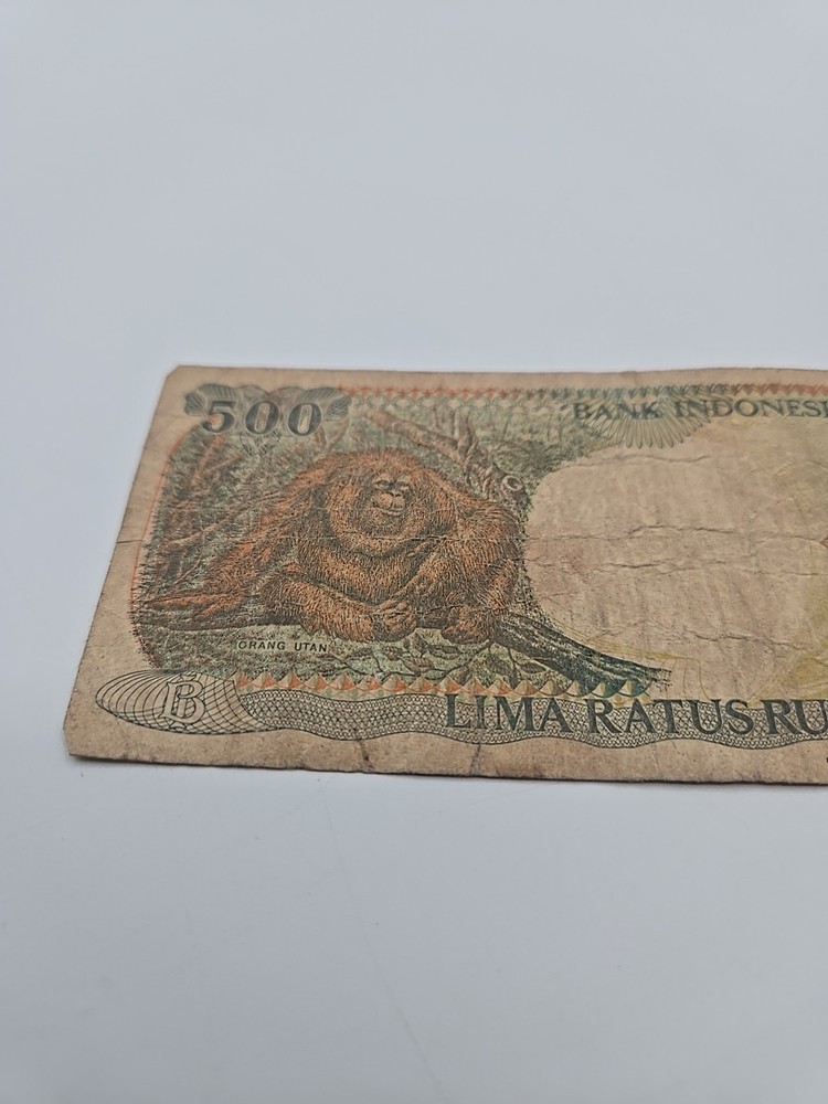 Indonesia 500 Rupiah 1992 Monkey Bank Note